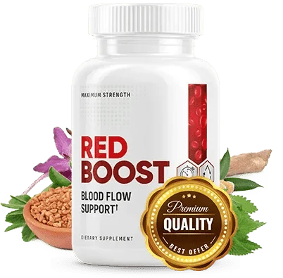 RedBoost nitric oxide and male vitality supplement bottle