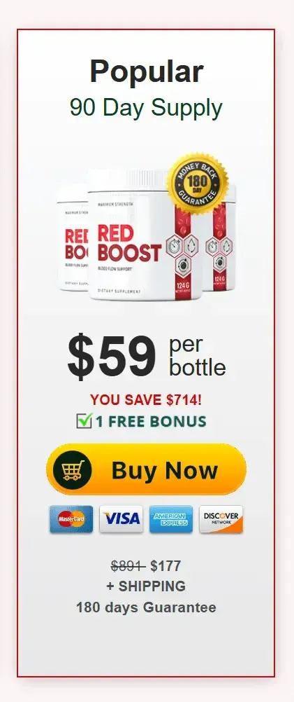 RedBoost 3 bottle pack $59 per bottle