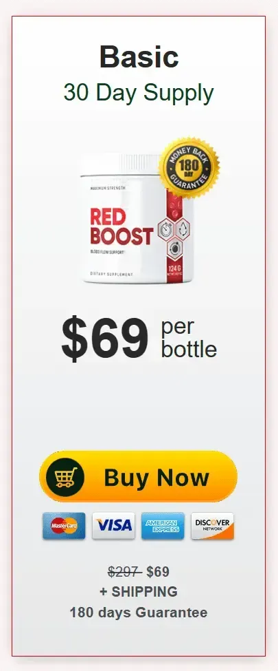 RedBoost 1 bottle starter pack $69